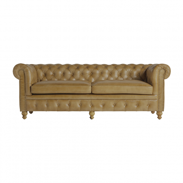 Canapea vintage piele maro | Canapele confortabile [1]