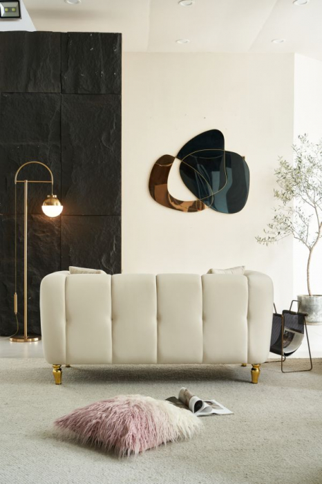 Canapea Glamour Eleganta | Picioare Aurii | CreativDeco [6]