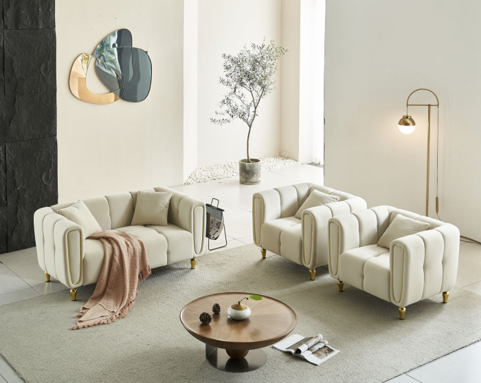 Canapea Glamour Eleganta | Picioare Aurii | CreativDeco [3]
