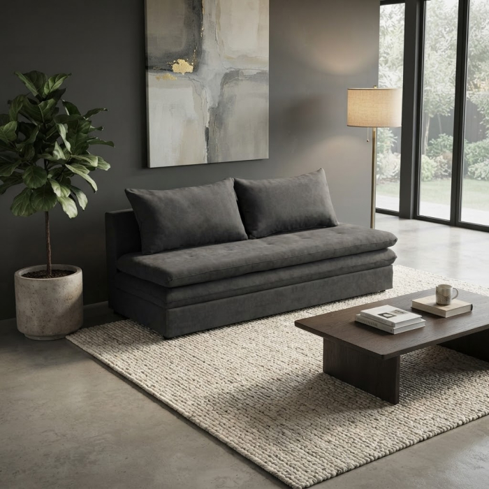 Canapea extensibila antracit Girasole - design modern [2]