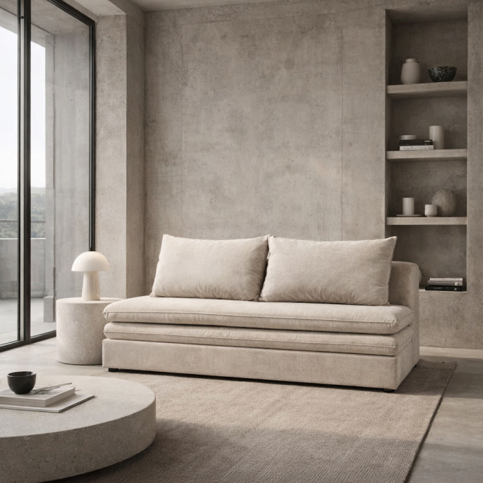Canapea extensibila bej Girasole - design modern [2]
