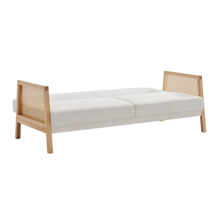 Canapea extensibilă 3 locuri off white cu ratan Ammos [3]
