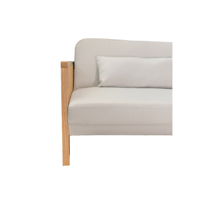 Canapea extensibilă 3 locuri off white cu ratan Ammos [9]