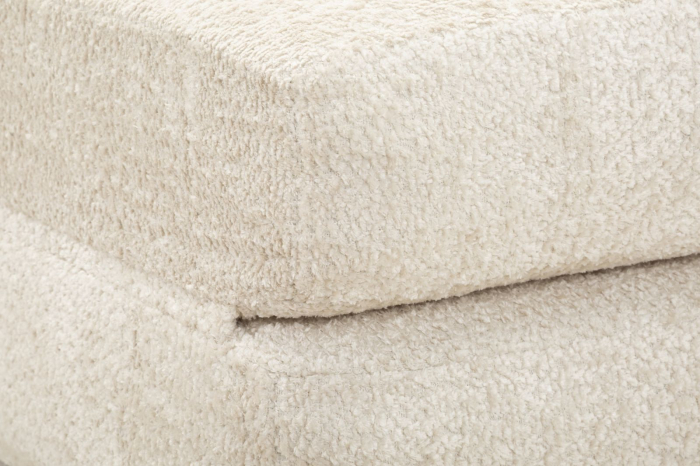 Canapea extensibila alba stofa boucle 150 cm [5]