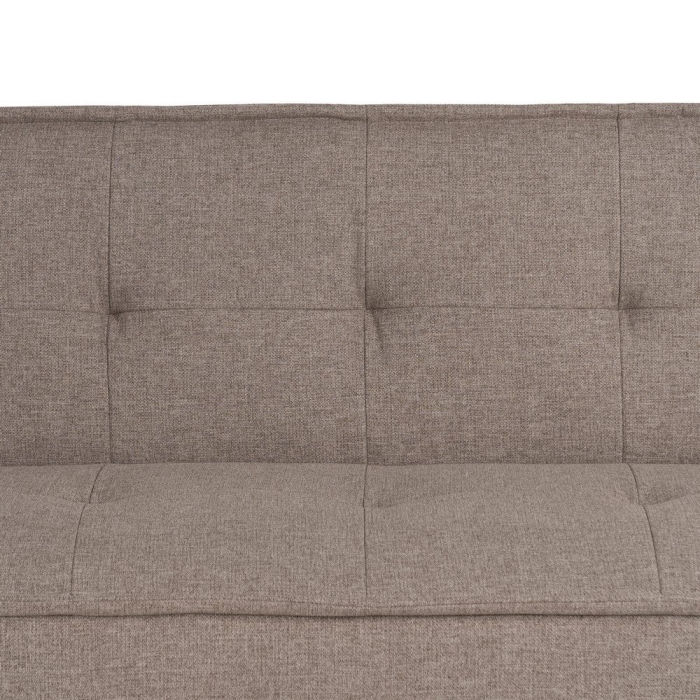 Canapea extensibilă bej din stofă chenille [12]