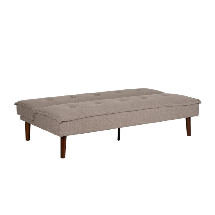 Canapea extensibilă bej din stofă chenille [3]