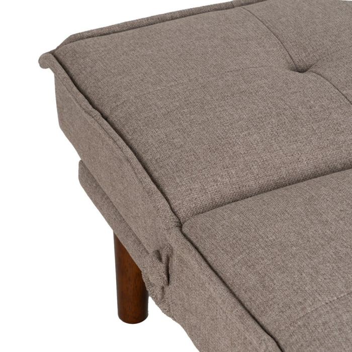 Canapea extensibilă bej din stofă chenille [7]