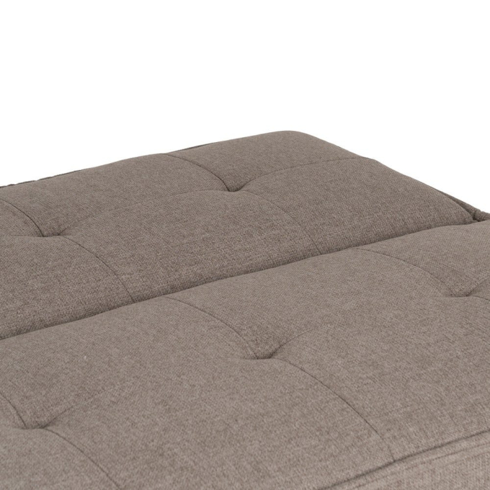 Canapea extensibilă bej din stofă chenille [8]