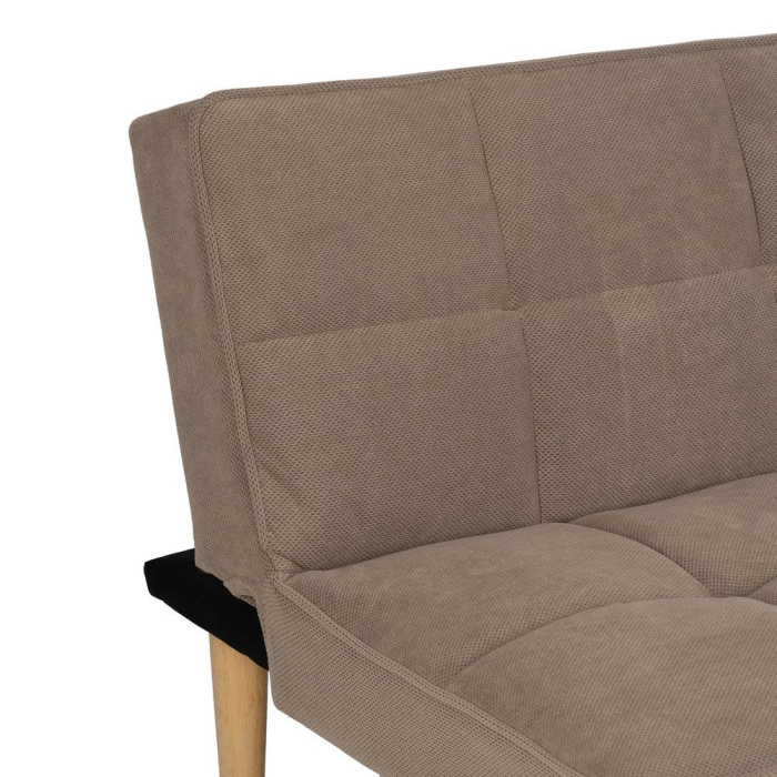 Canapea extensibilă bej taupe din stofă [6]