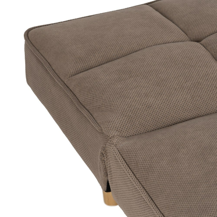 Canapea extensibilă bej taupe din stofă [7]
