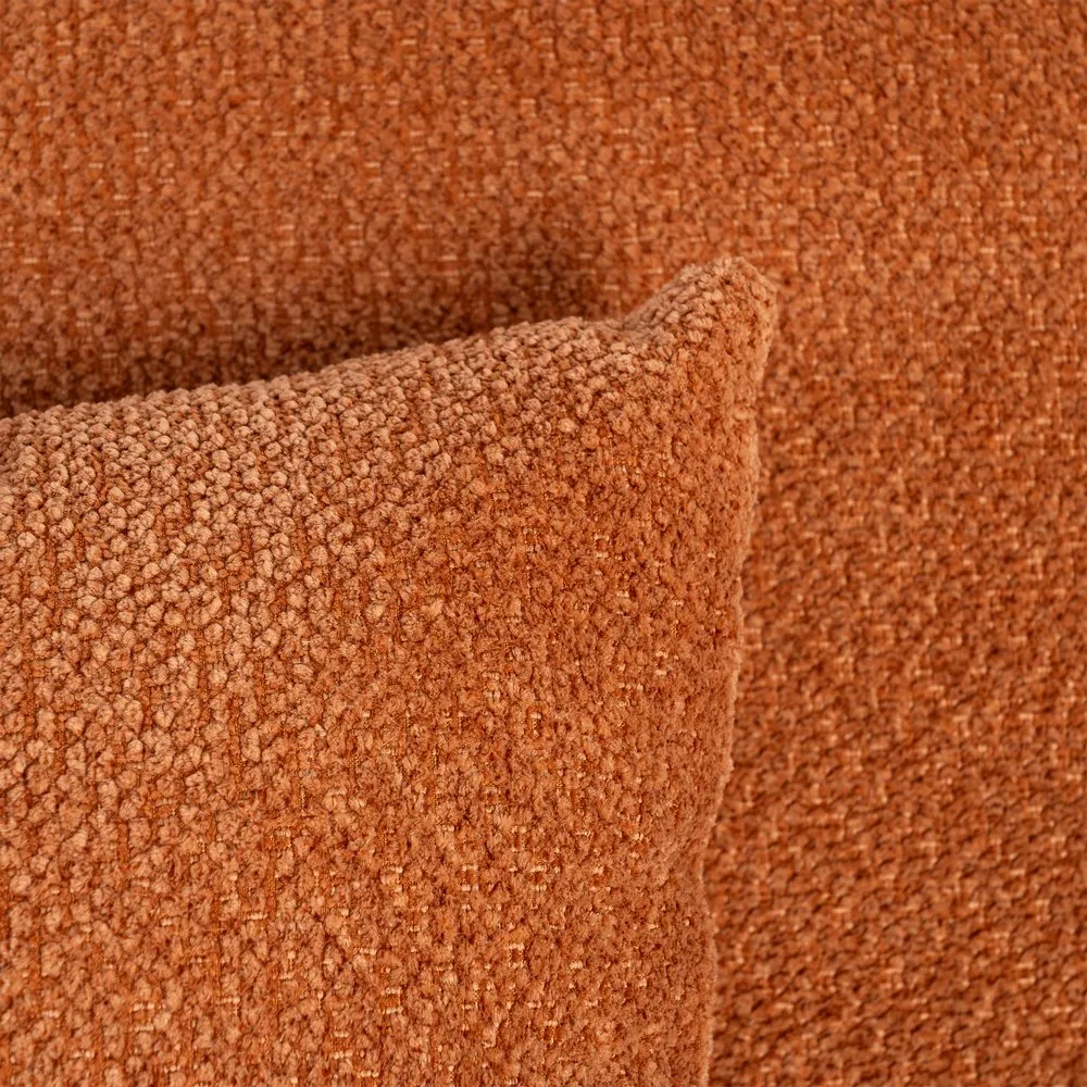 Canapea extensibilă cărămiziu teracotă din stofă cu design modern [7]