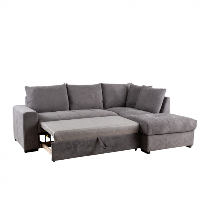 Canapea extensibilă colțar dreapta gri stone Bill [3]