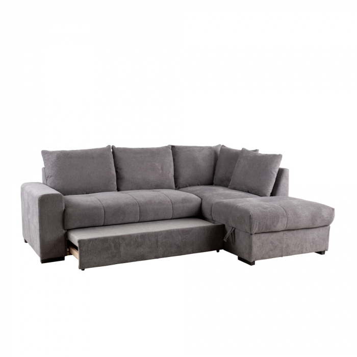 Canapea extensibilă colțar dreapta gri stone Bill [12]