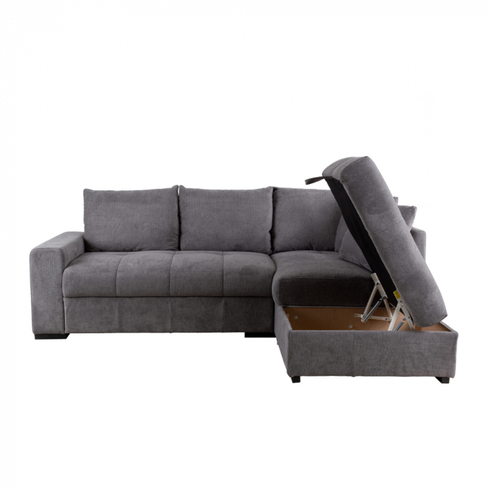 Canapea extensibilă colțar dreapta gri stone Bill [10]