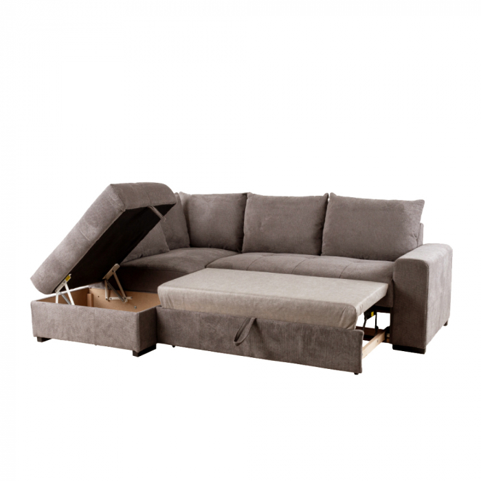 Canapea extensibilă colțar stânga taupe Bill [12]