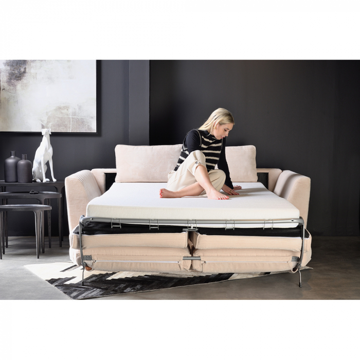 Canapea extensibilă cu 3 locuri bej Cocoon [4]