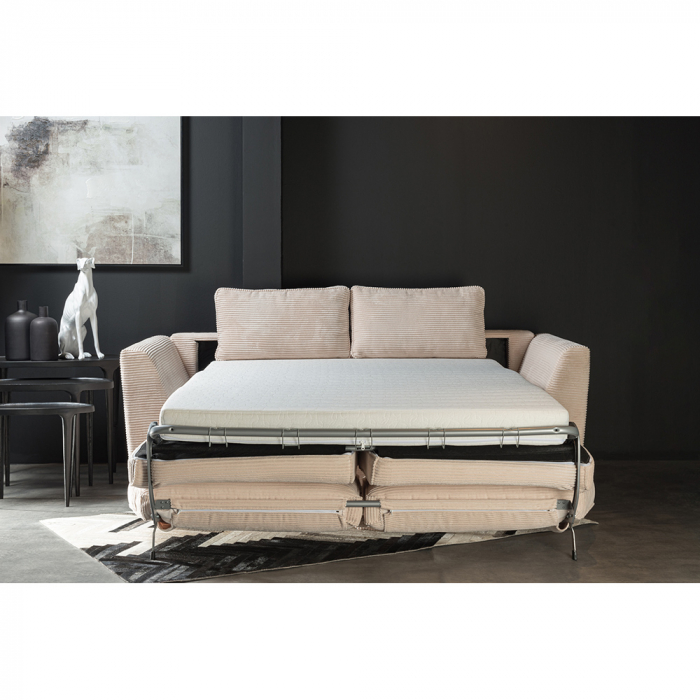 Canapea extensibilă cu 3 locuri bej Cocoon [3]