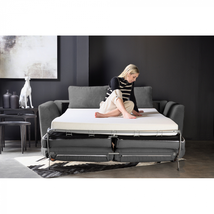 Canapea extensibilă cu 3 locuri gri Cocoon [3]