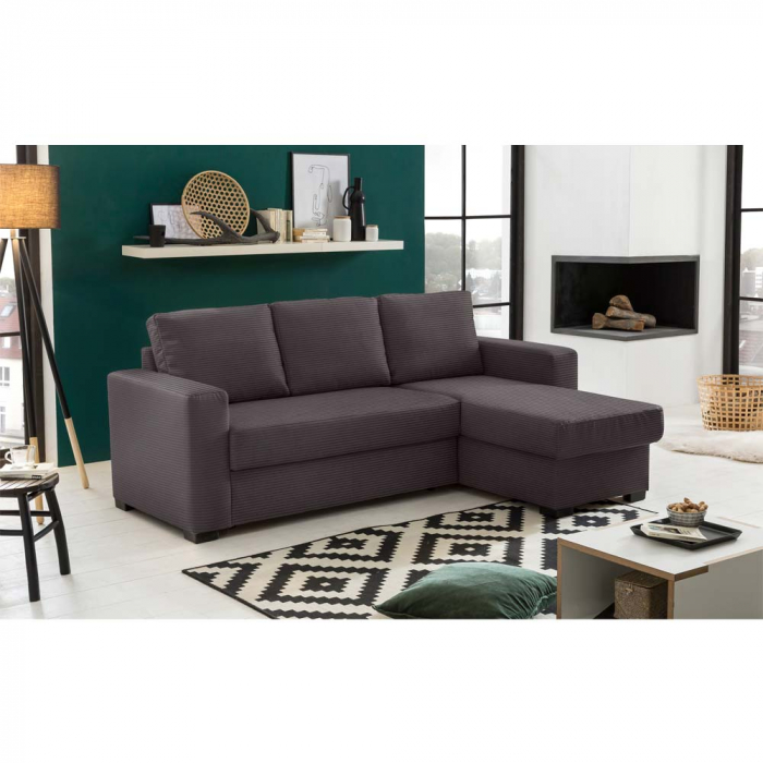 Canapea extensibilă cu colț reversibil gri [3]