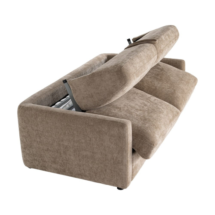 Canapea extensibilă din stofă taupe [9]
