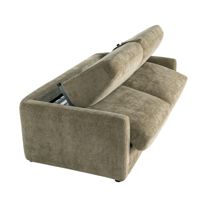 Canapea extensibilă din stofă verde [9]
