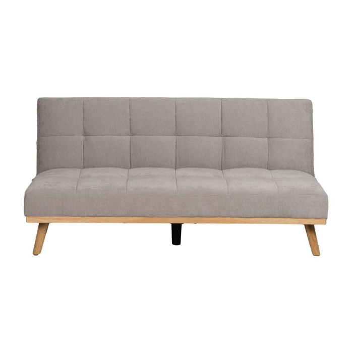 Canapea extensibilă gri deschis din stofă chenille [4]