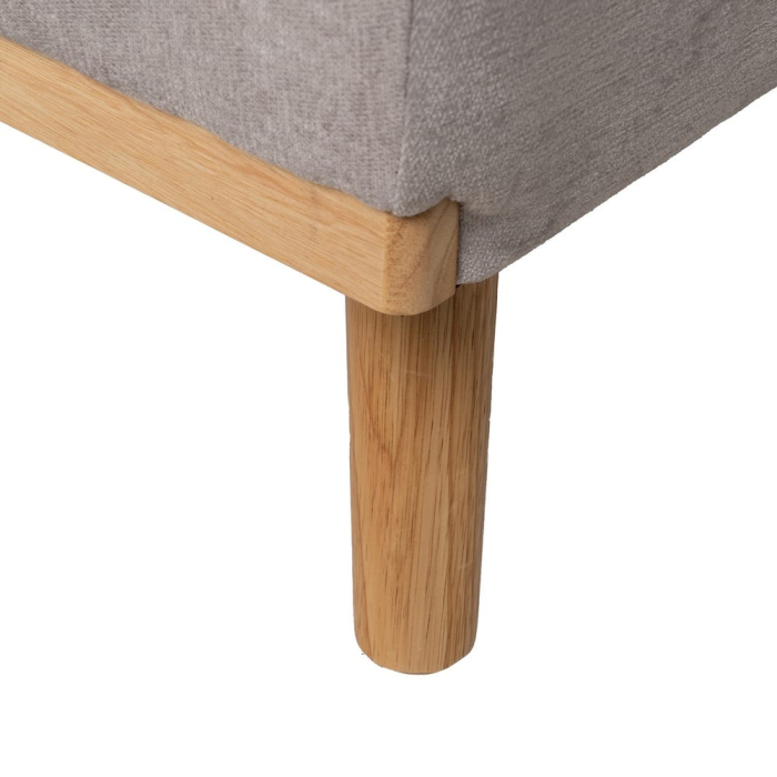 Canapea extensibilă gri deschis din stofă chenille [15]
