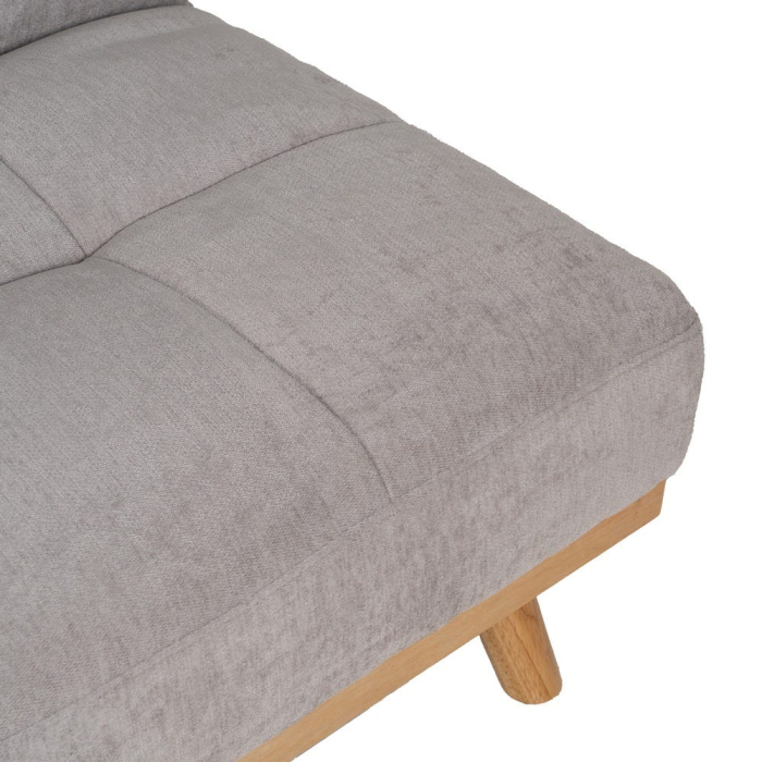 Canapea extensibilă gri deschis din stofă chenille [10]