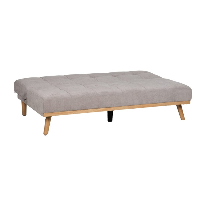 Canapea extensibilă gri deschis din stofă chenille [3]