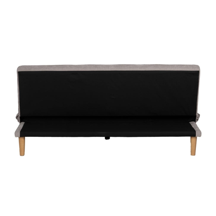 Canapea extensibilă gri deschis din stofă chenille [5]