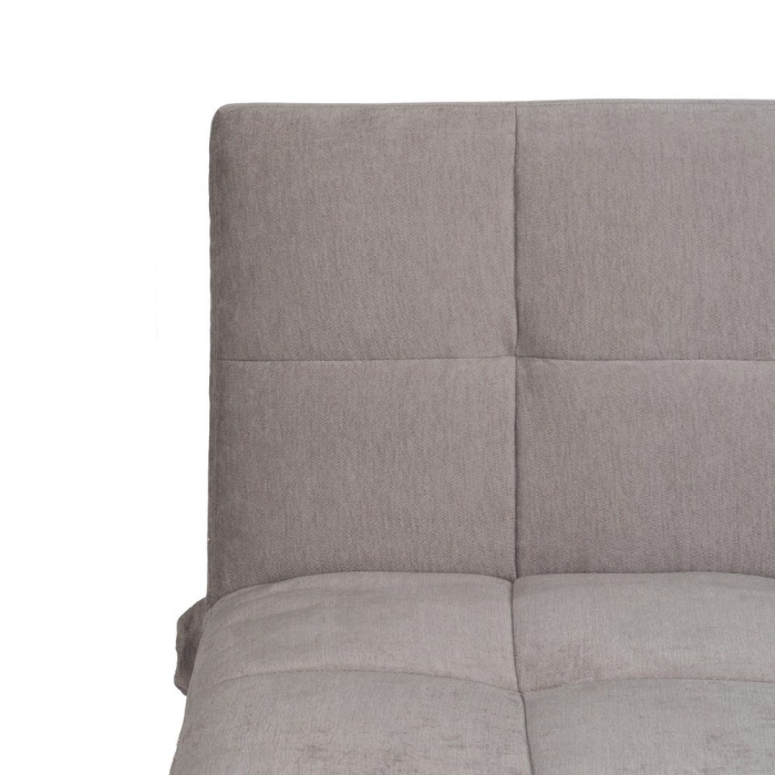 Canapea extensibilă gri deschis din stofă chenille [7]