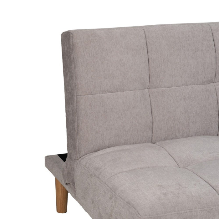 Canapea extensibilă gri deschis din stofă chenille [6]