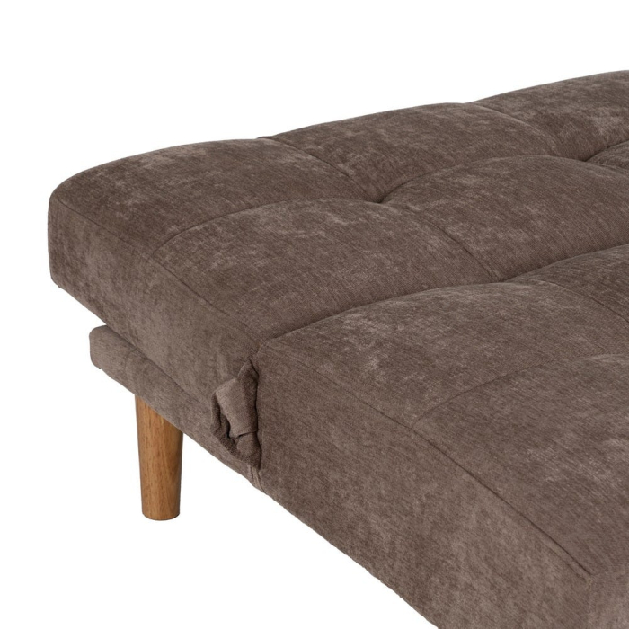 Canapea extensibilă taupe din stofă chenille [8]