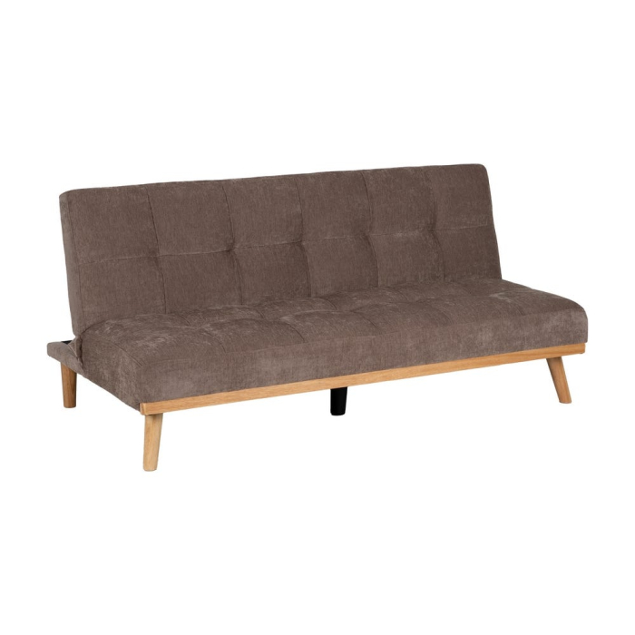 Canapea extensibilă taupe din stofă chenille [2]