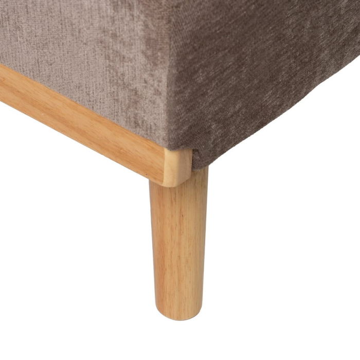 Canapea extensibilă taupe din stofă chenille [14]