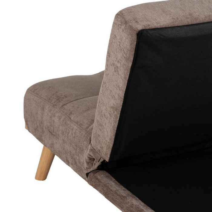 Canapea extensibilă taupe din stofă chenille [12]
