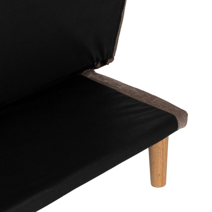 Canapea extensibilă taupe din stofă chenille [13]