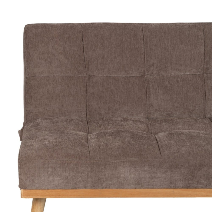 Canapea extensibilă taupe din stofă chenille [9]