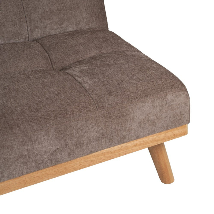 Canapea extensibilă taupe din stofă chenille [10]
