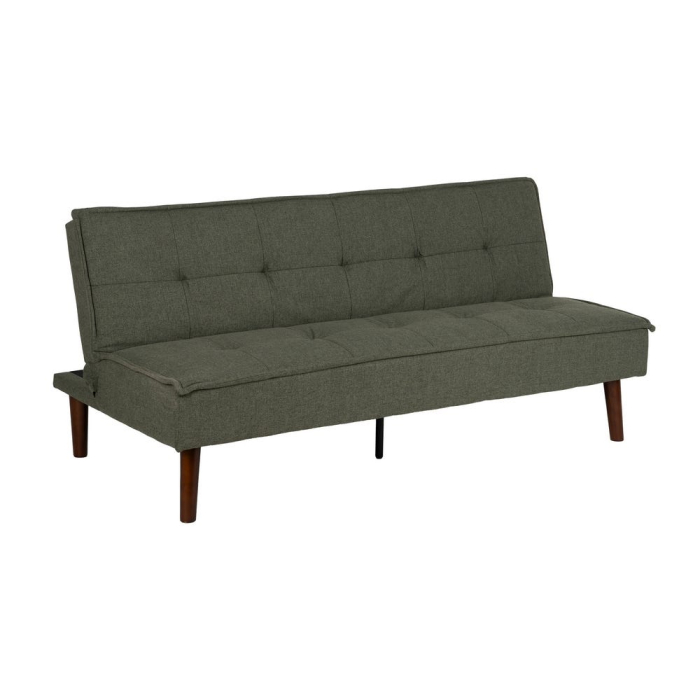 Canapea extensibilă verde din stofă chenille [2]