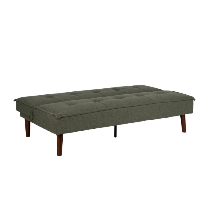 Canapea extensibilă verde din stofă chenille [3]