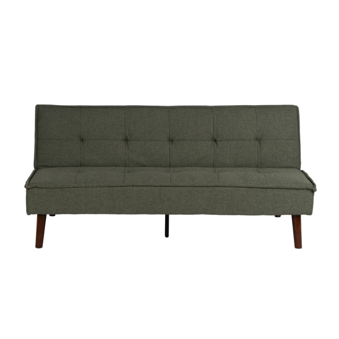 Canapea extensibilă verde din stofă chenille [4]