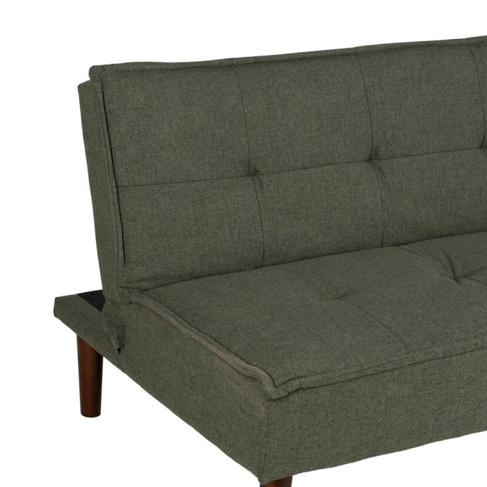Canapea extensibilă verde din stofă chenille [6]