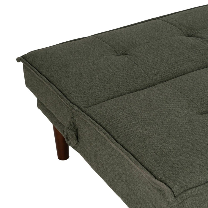 Canapea extensibilă verde din stofă chenille [7]