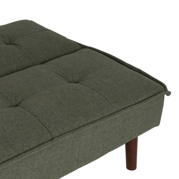 Canapea extensibilă verde din stofă chenille [8]