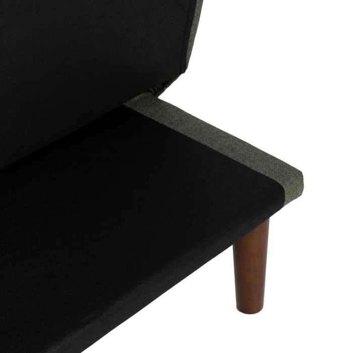 Canapea extensibilă verde din stofă chenille [14]
