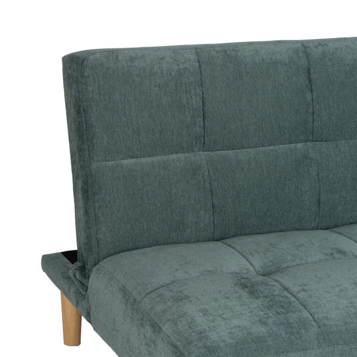 Canapea extensibilă verde din stofă chenille [6]