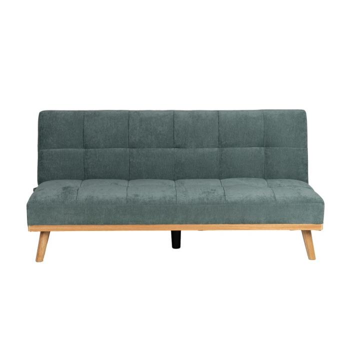 Canapea extensibilă verde din stofă chenille [4]