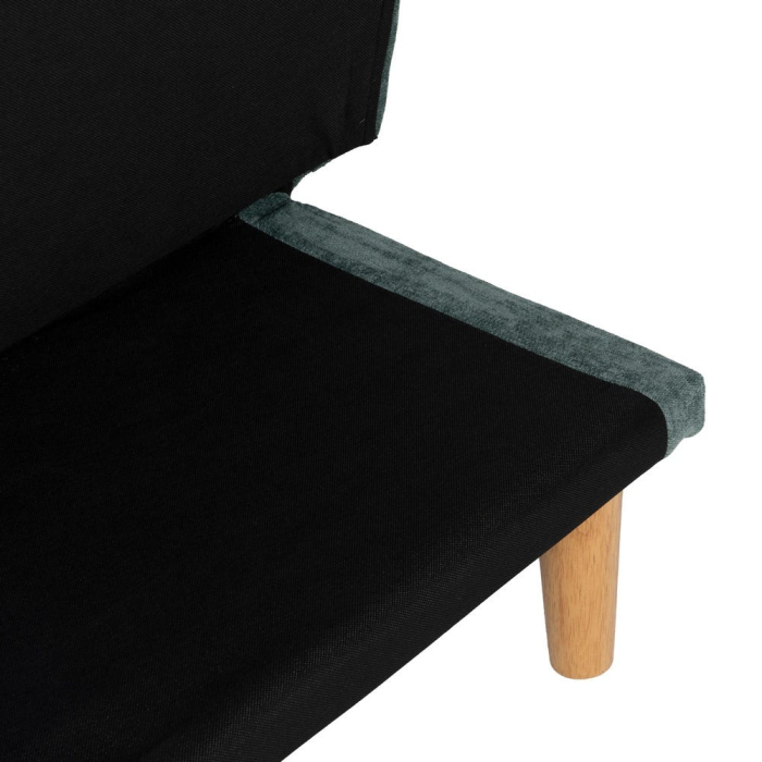 Canapea extensibilă verde din stofă chenille [14]
