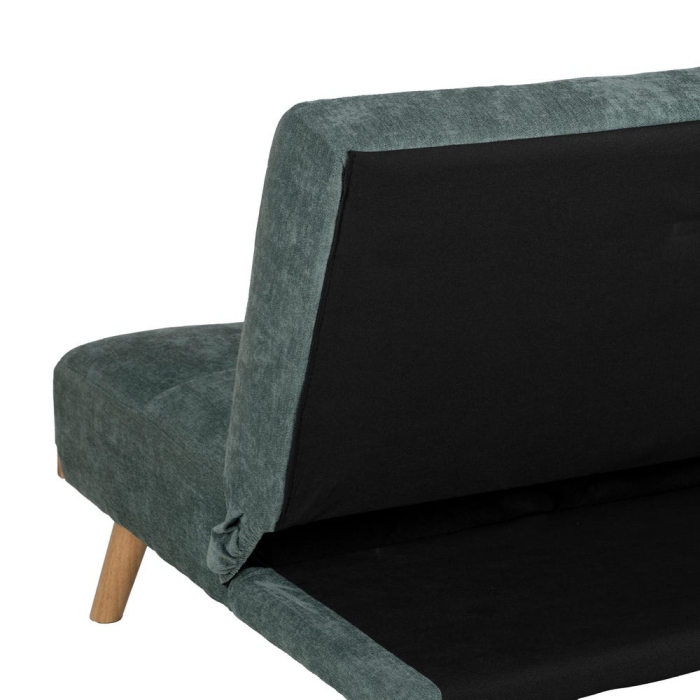 Canapea extensibilă verde din stofă chenille [13]